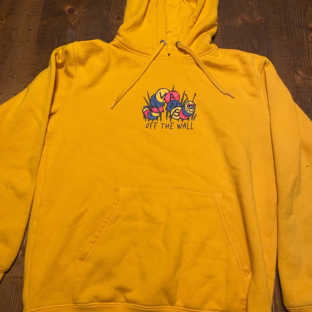 Vans Vibrant Yellow Hoodie with Graphic Design